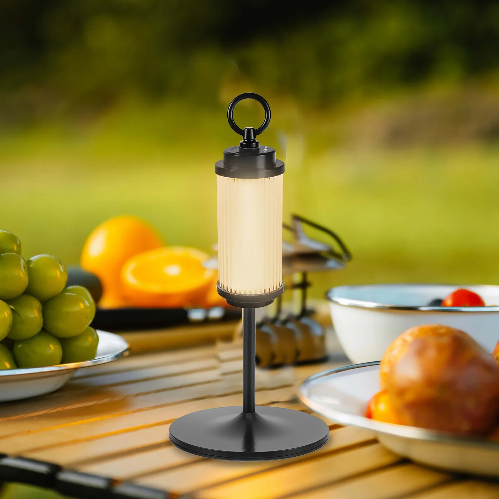 

1 set Black Handheld Lantern Stand Camping Lamp Bracket Durable Metal Easy Install Carry Outdoor Supply Practical