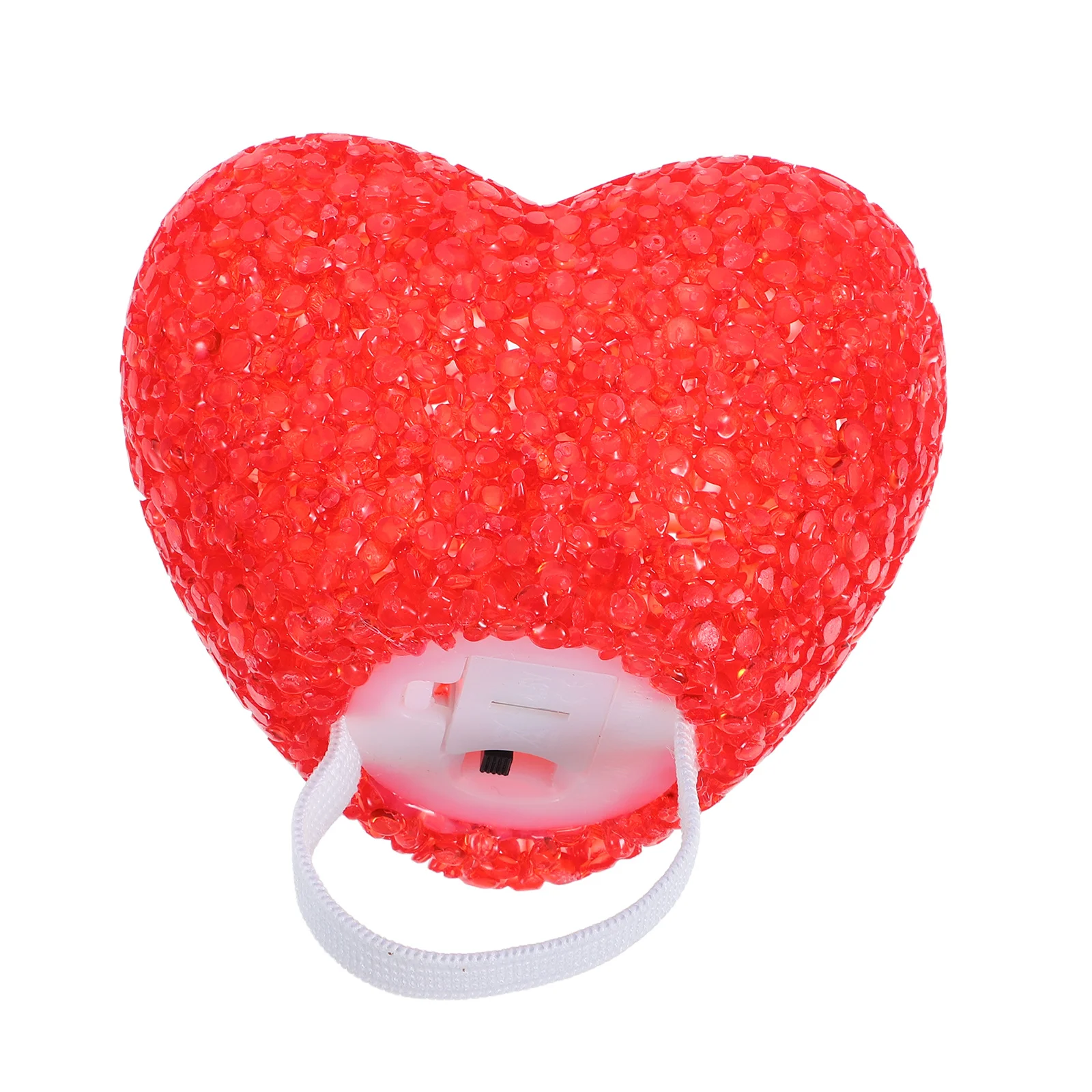 ضوء ليلي على شكل قلب 8 سم وردي Led مصباح توهج رومانسي لغرفة النوم ديكور عيد الحب مصباح متألق محمول