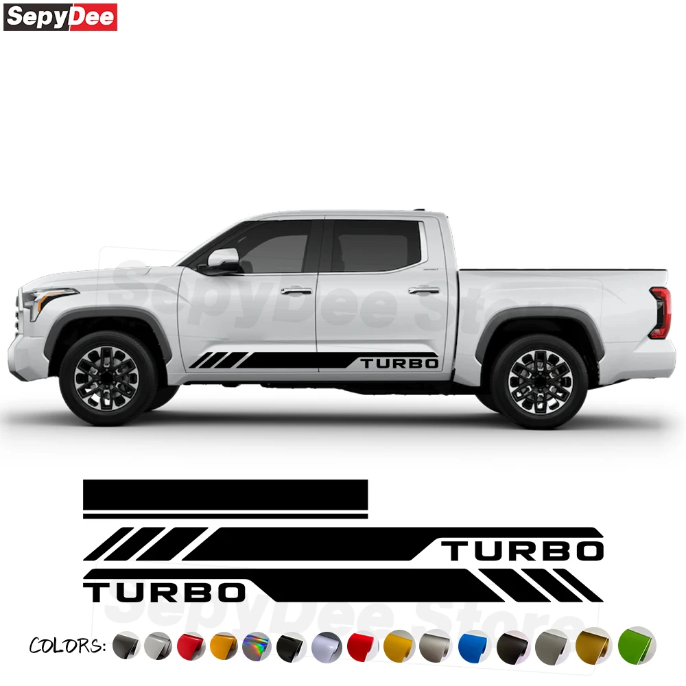 

Наклейка на капот автомобиля, дверь, боковая юбка, Наклейка для Toyota Tundra, кузов пикапа, грузовика, турбо декор, виниловая пленка, наклейки, аксессуары для тюнинга автомобиля