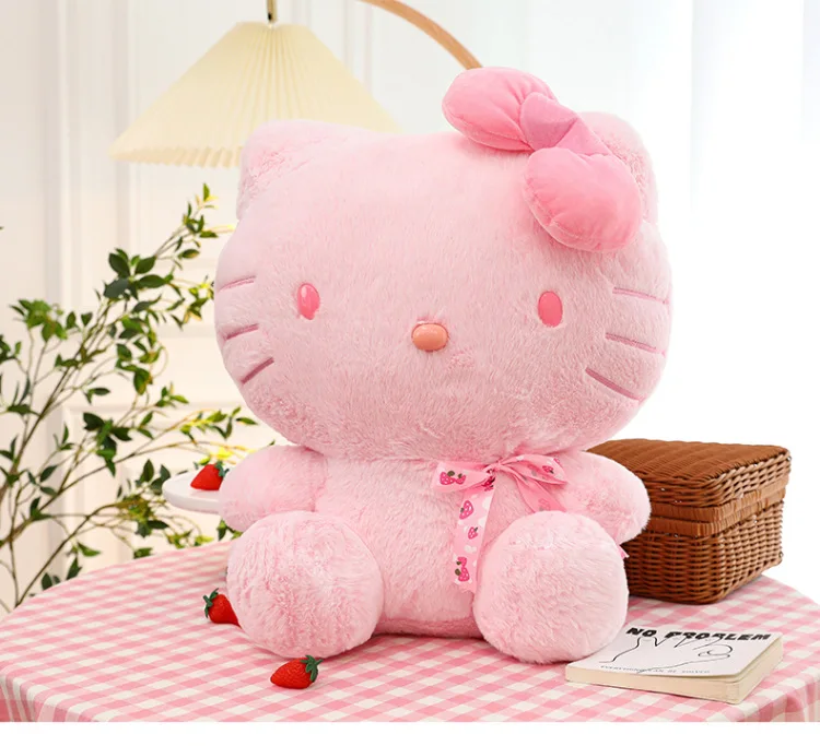 

Симпатичная розовая плюшевая кукла Hello Kitty из аниме, кавайная модель подушки, детская игрушка, украшение для дома и комнаты, тряпичная кукла, подушка, Детский плюшевый подарок