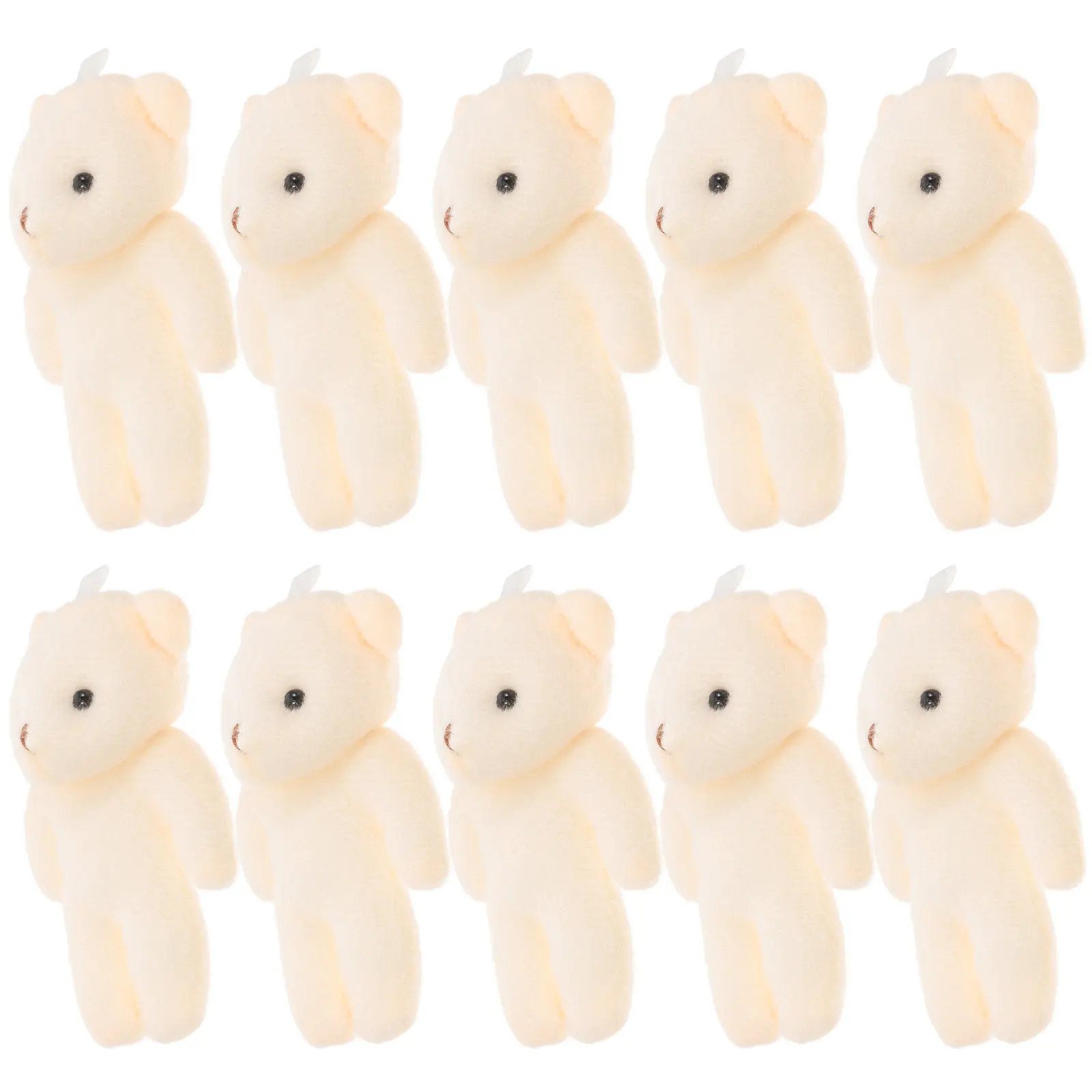 

10Pcs Lovely Little Bear Ornament Well-Made Non-Fading Sewn Craft for Car Home Bed Wall Hanging Kids Room Nursery Baby Shower