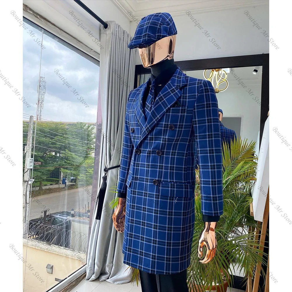 

Black Men Suits Costume Long Tuxedos Shawl Lapel Male Fashion Gentleman Blazer Slim Fit Jacket 1 Pc