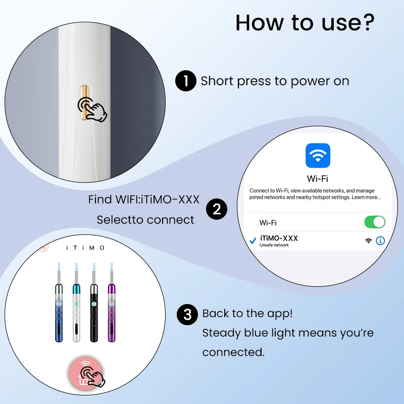 WIFI Camera1080P Endoscope HD Wireless Video Oral Borescope with 8 LEDs For XIAOMI HUAWEI iPhone Portable Dental/Tooth Inspectio
