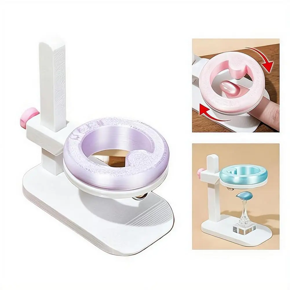 Adjustable Cat Eye Nail Magnet Tool 1pcs Automatic Magnetic Ring Stand For Gel Polish Manicure DIY Art