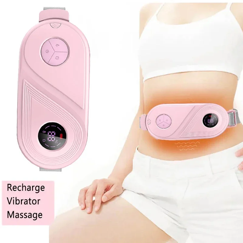 TAKROL Waist Massager Warm Uterine Electric Period Cramp Massager Vibrator Heating for Menstrual Relief Belt Care Waist Stomach