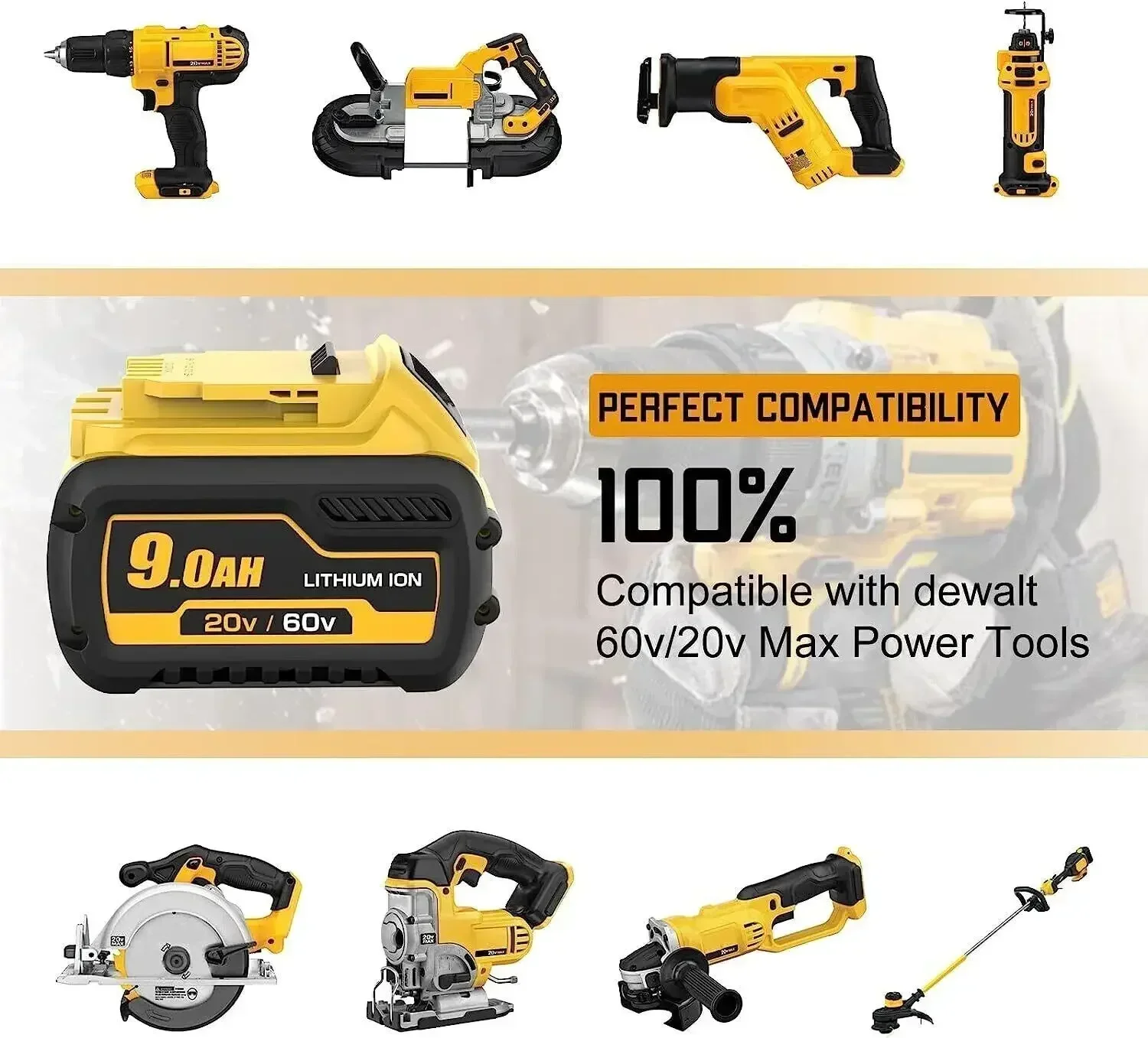 Аккумулятор 12000 мАч DCB200 MAX для Flexvolt для Dewalt DCB606 DCB205 DCB206 DCB209 DCB182, аккумулятор для электроинструмента 18 в 20 в/60 в