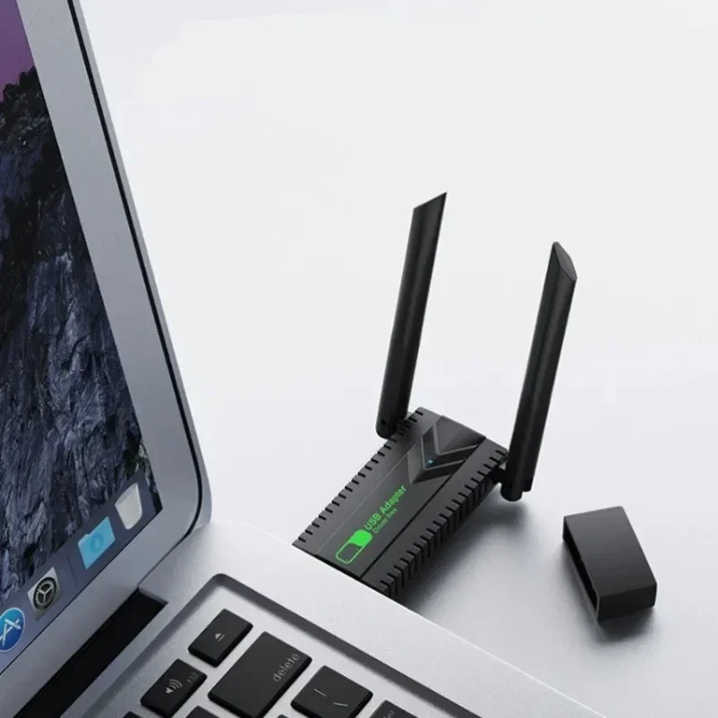 デュアルバンド 2.4G+5Ghz 1300Mbps WiFi USB アダプター Wi-Fi ドングル レシーバー USB3.0 高速ワイヤレス ネットワーク カード ドライバー無料