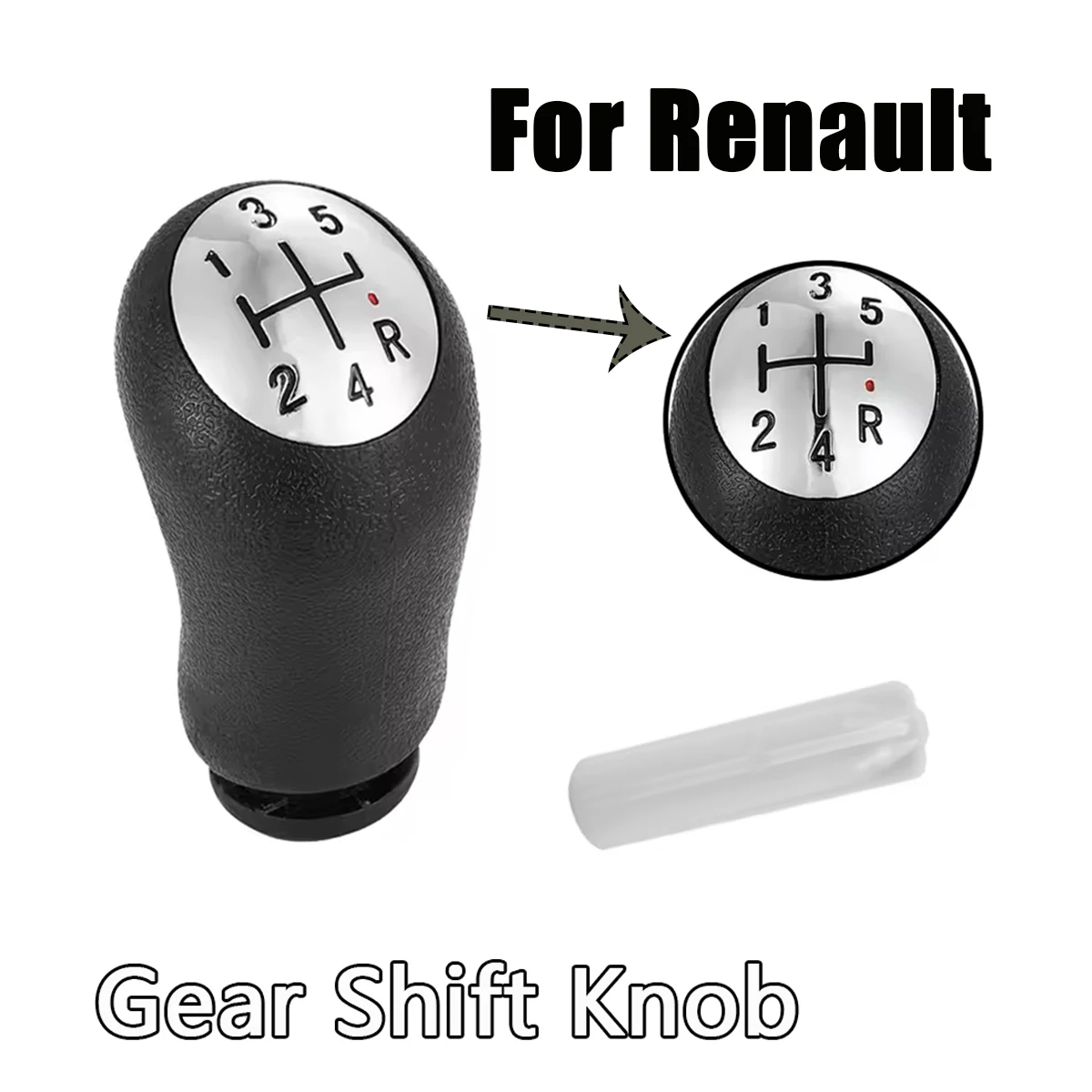 OEM Style 5 Speed Gear Shift Knob For Renault Clio 3 Twingo 3 Laguna 2 Modus - For Dacia Dokker Duster Logan II