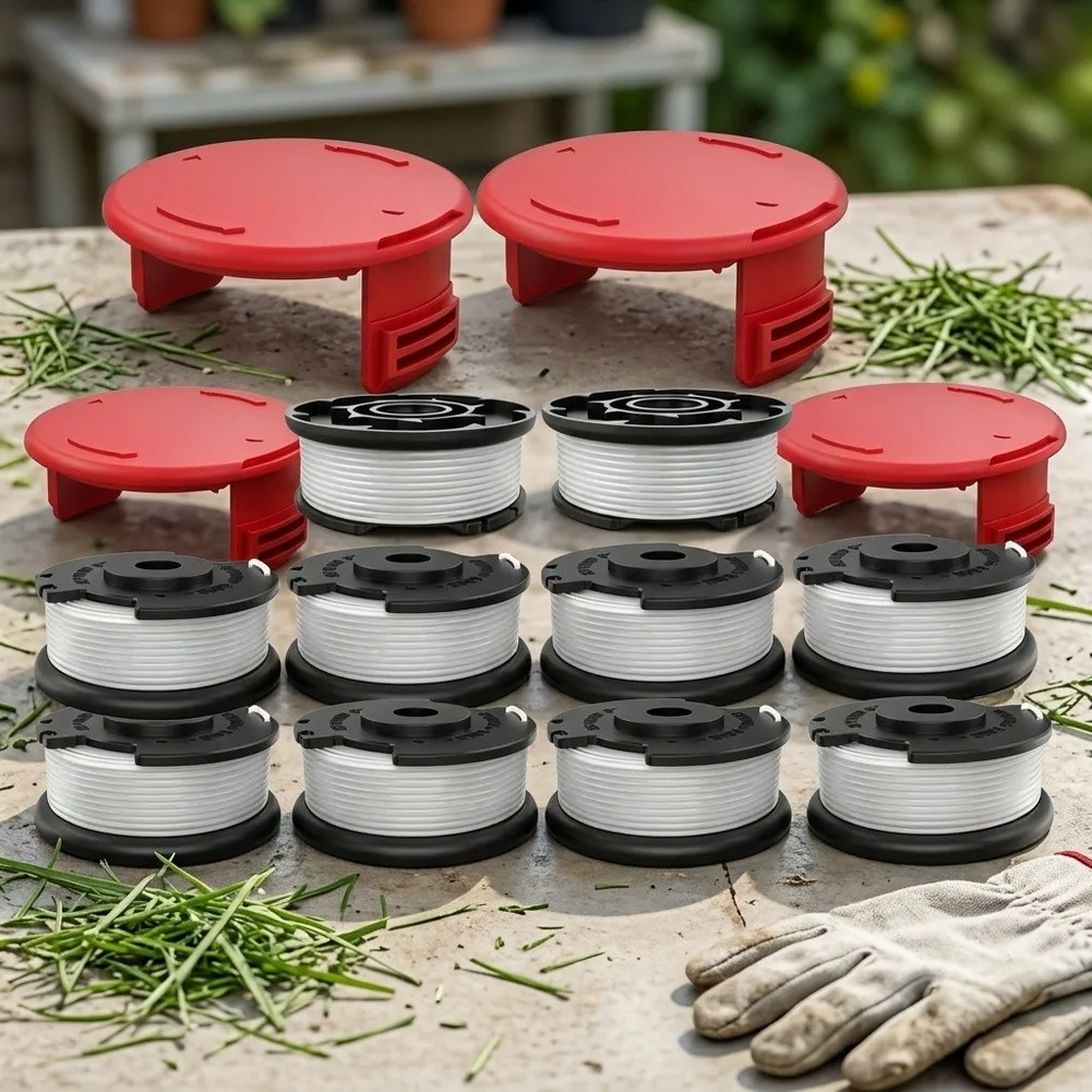 10 Pack Line Spools for GE 1828 Li Trimmer 4.9m Nylon Line per Spool 1.6mm Diameter ABS Housing Auto Feed Compatible