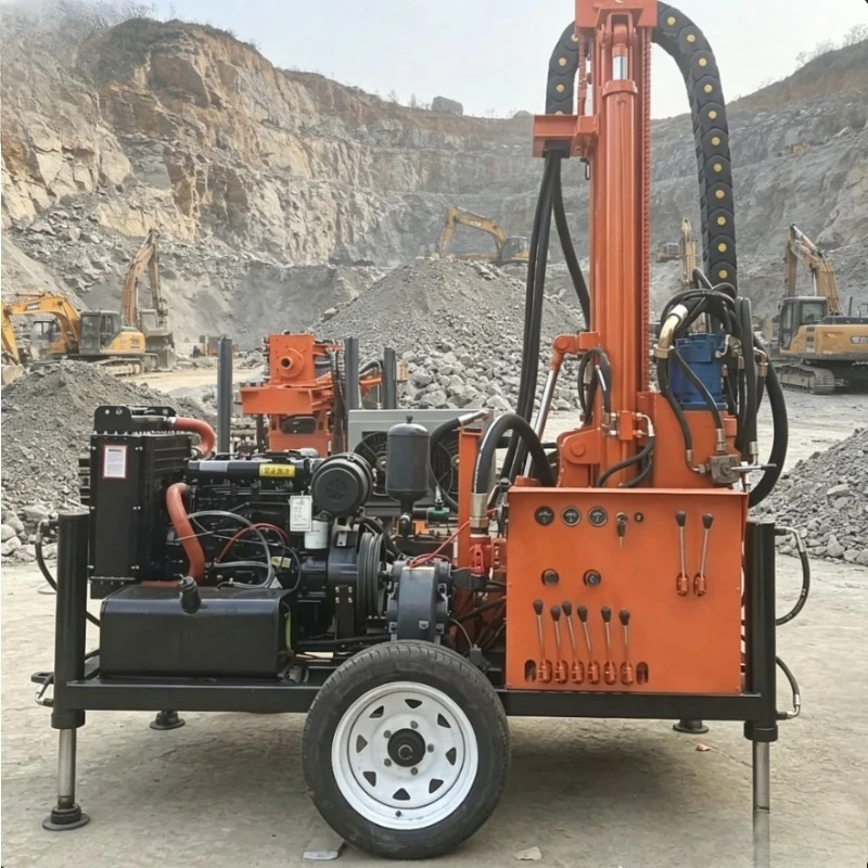Customized YUGONG New Factory Direct Sale Water Well Drilling Rig Wheel Portable Well Borehole Drilling Machine High Quality