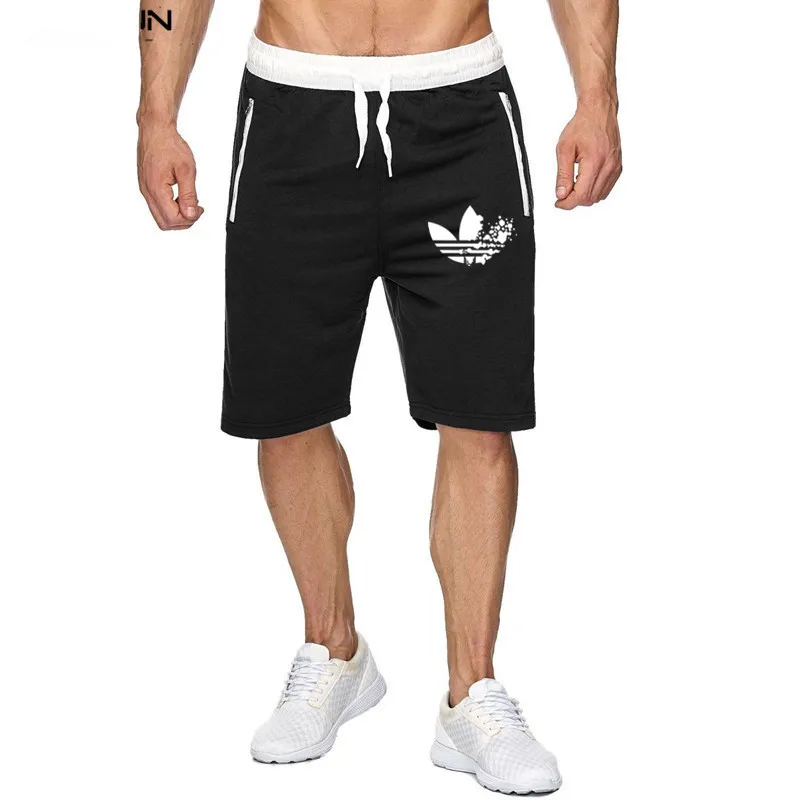 New Summer Zip Pockets Sweatshorts Men Sportswear Short Breathable Short Breeches