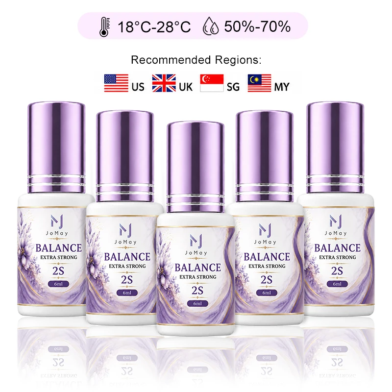 JOMAY Eyelash Glue for Extension 0.3-2S Waterproof Eye Lash Cosmetic Tools False Eyelashes Adhesive for Humid Regions Makeup
