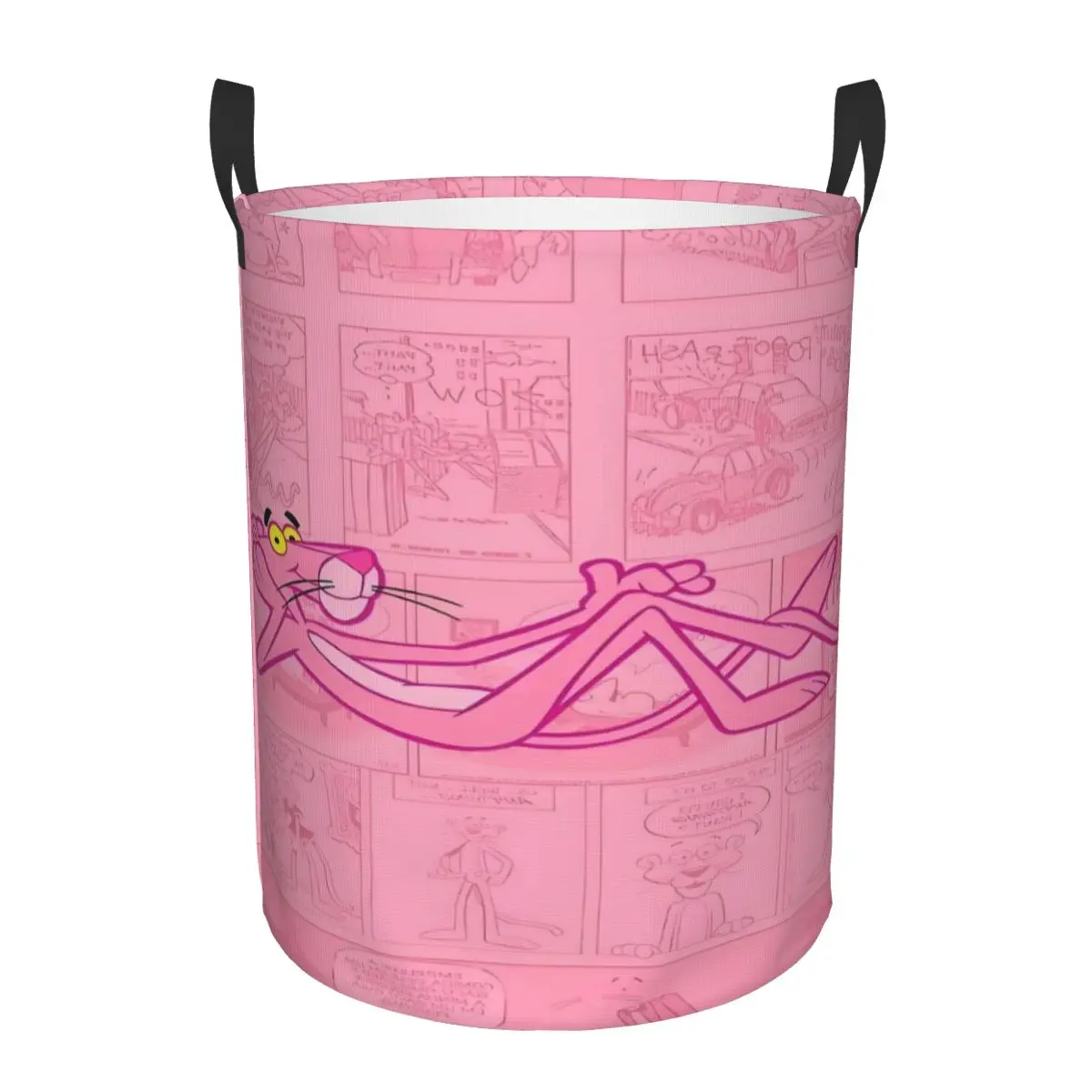 

Custom P-Panthered Laundry Basket Collapsible Comedy-Mystery Films Baby Hamper for Nursery Toys Organizer Storage Bins
