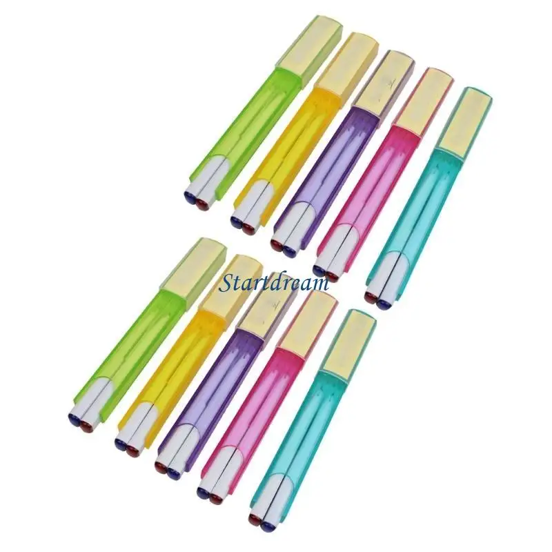 

10Pcs Blue Redness Ballpoint Pen with Small Note Paper, Office Signing Pen Write Smoothly Business Pen for Office K92C