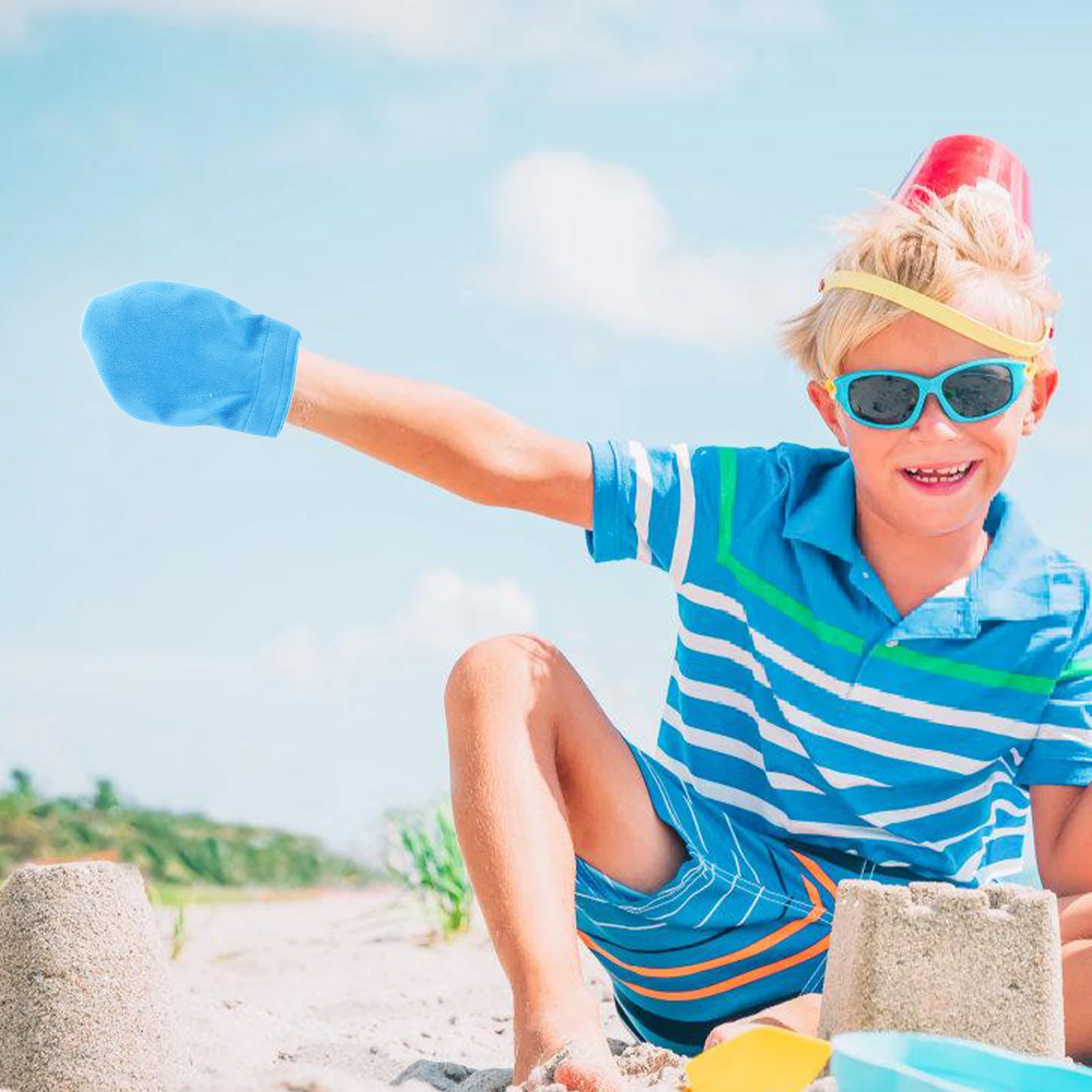 Guantes Desander Toallita de playa Bolsa de vacaciones Camping Limpiador al aire libre Equipo infantil de nailon para mujeres