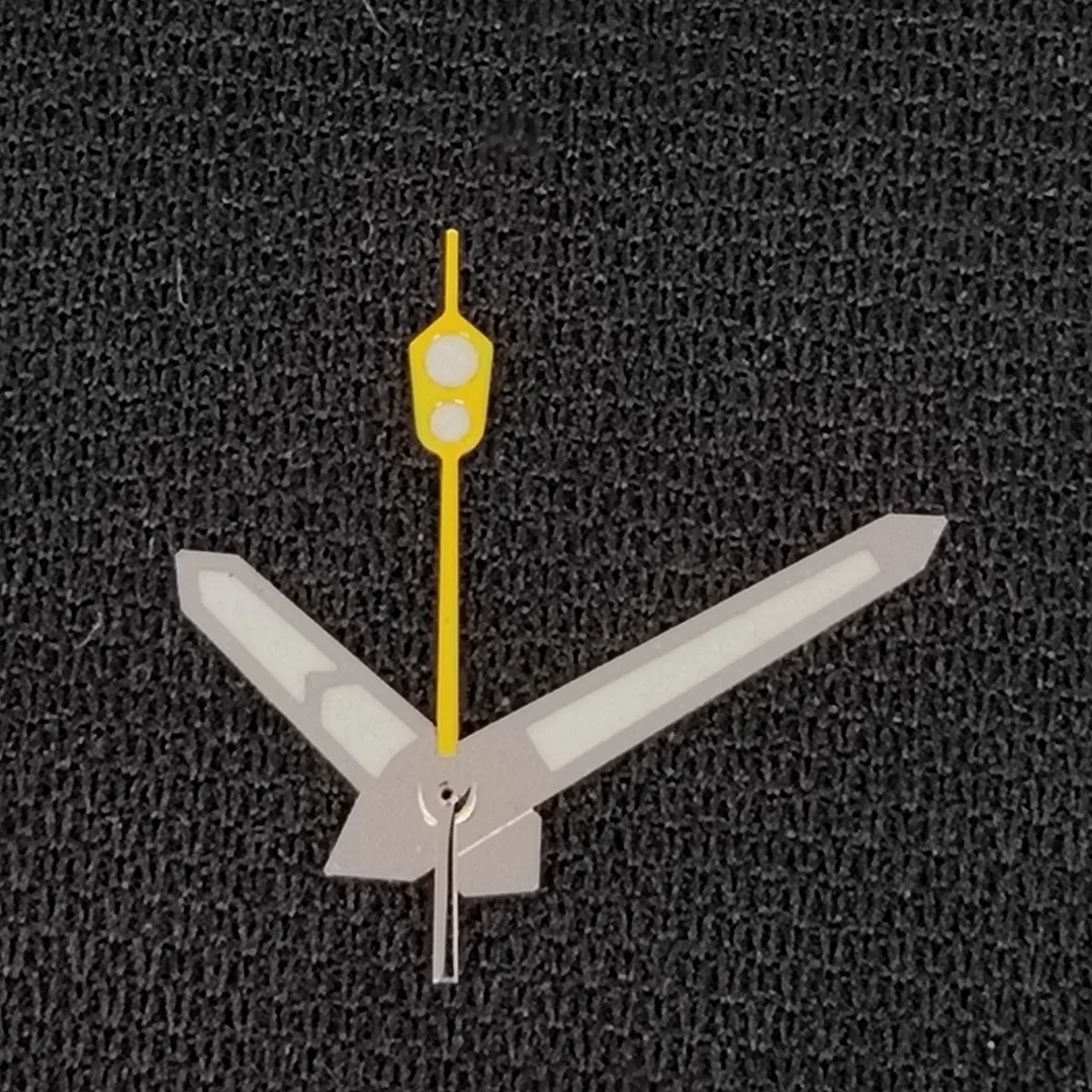 NH35 Watch Hands Silvery Yellow Pointer with Super Luminous Needle Watch Accessories for NH35 / NH36 / 4R/ 7S Movement