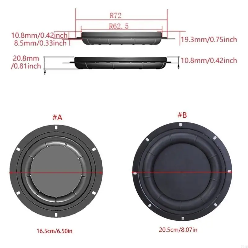77JD BURBOLA BURBOLA DIAFRAGMA DO LOLOFRAGMA DO LOLOFRAGMA LOLOFRAGMA 6.5 polegadas Horn 1pc