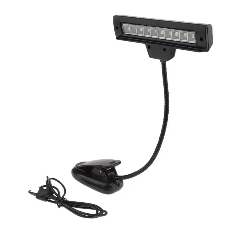 【Supernew】USB Rechargeable Music Stand Light 10 Bright LED,Nightstand Lamp Desk Reading Lamp Easy To Use
