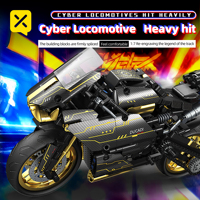 846PCS Classic Cool Motorbike Building Model Blocks Moto Road Racer Bricks Christmas Gift Toys for Boys Children Adult Technical