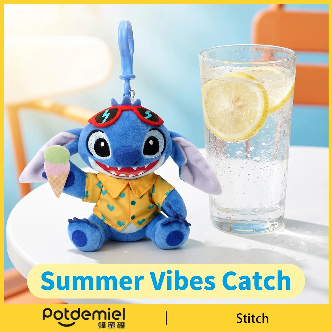 

Potdemiel Disney Stitch Plush Bag Ornament Ice Cream Sunglasses Holiday Pendant Gift For Young Girls Car Purse Accessory