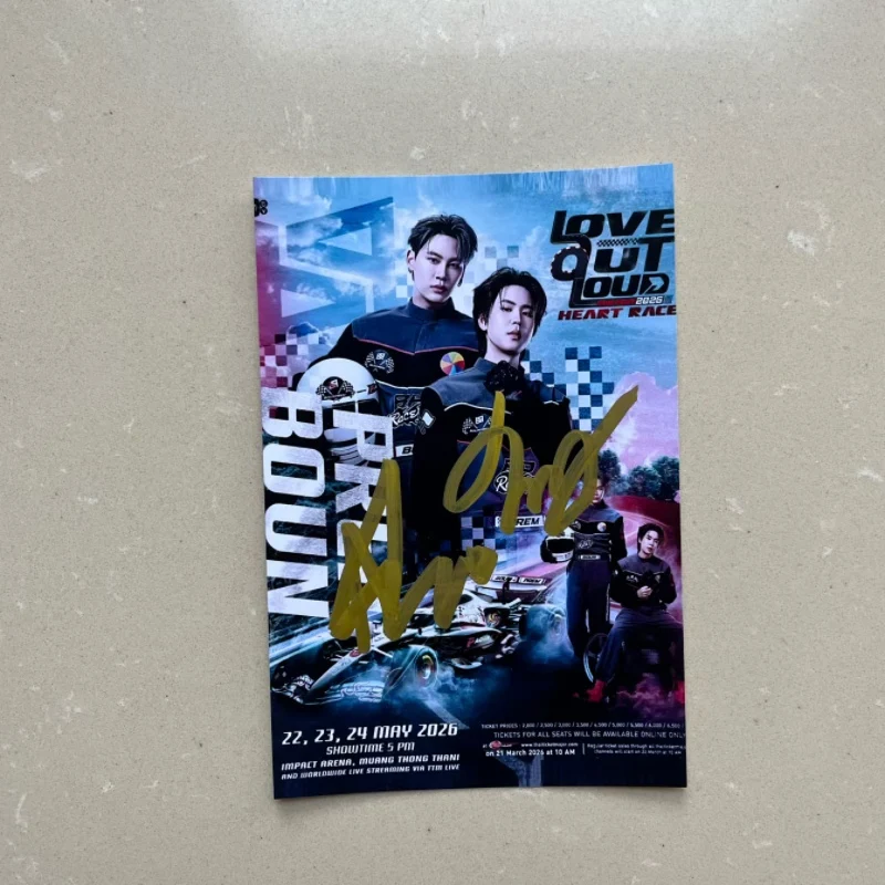 GMM TV LOVE OUT LOUD 2026 Heart Race Concert Pondphuwin Forcebook Firstkhaotung Bounprem Jimmysea Handwritten Signature Picture