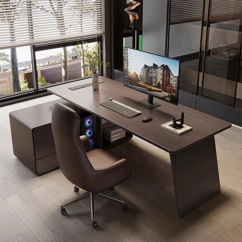 

luxury L-shaped boss office desk computer desk auxiliary gaming chair corner organizer Escritorio Oficina sofa sidedesk home