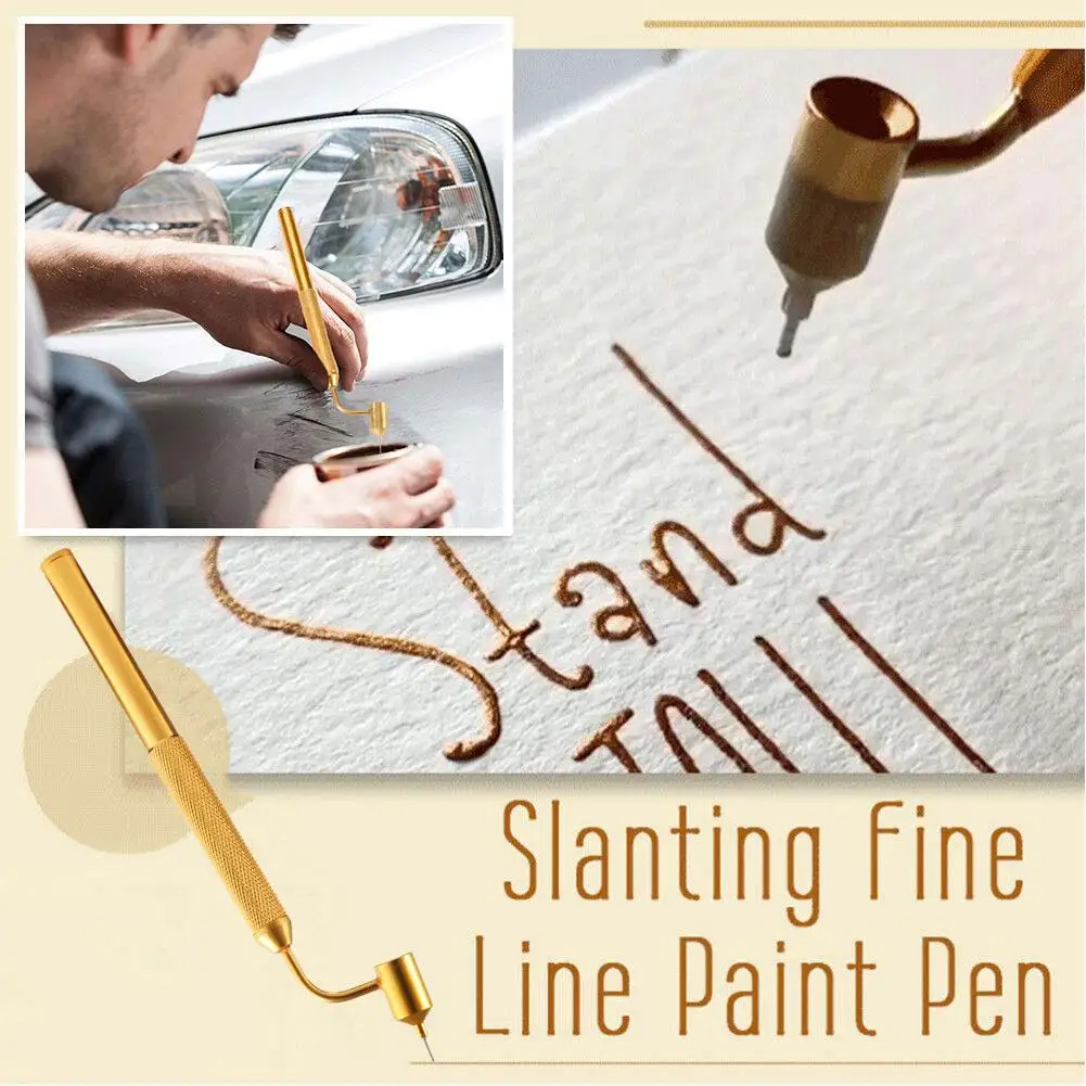 Detailing Slanting Fine Line Paint Pen Fluid Writer Applicator Precision Ruling Pen For Rock Chips Car Scratch Repair Up K8L4