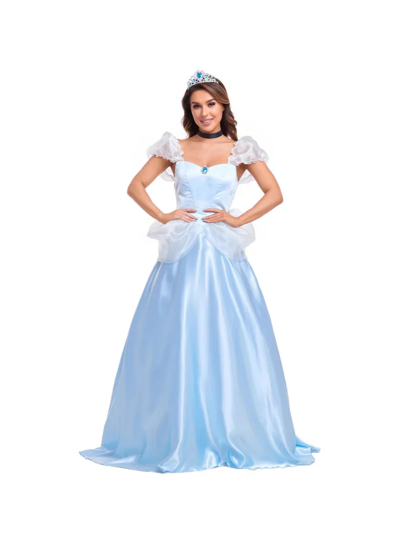 Cinderella princess dress, holiday costume, masquerade role-playing cosplay princess dress, Halloween costume view 4