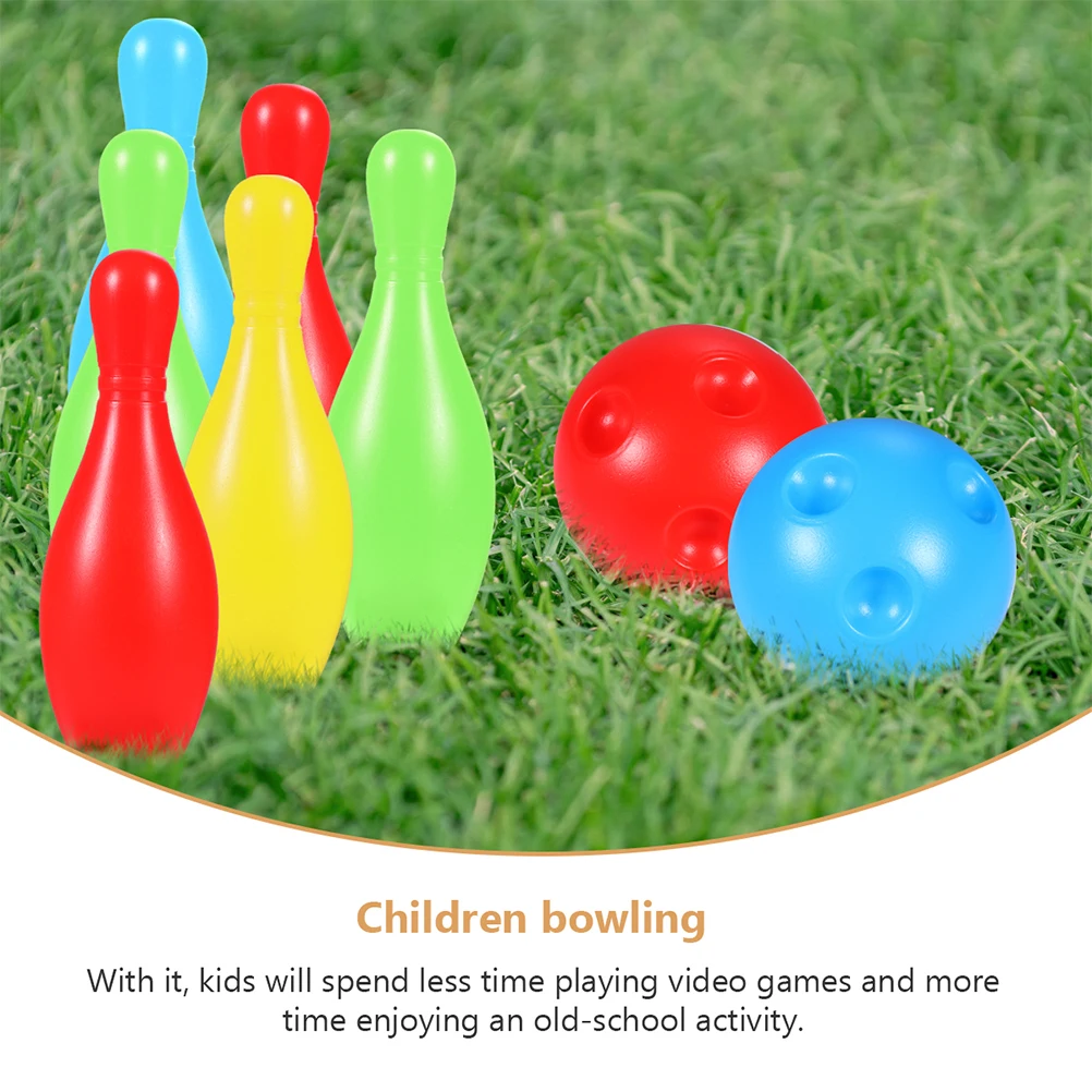 

Toy Bowling Mini Game Pin Small Outdoor Kit Plastic Toddler Accessory Items for Kids Tabletop