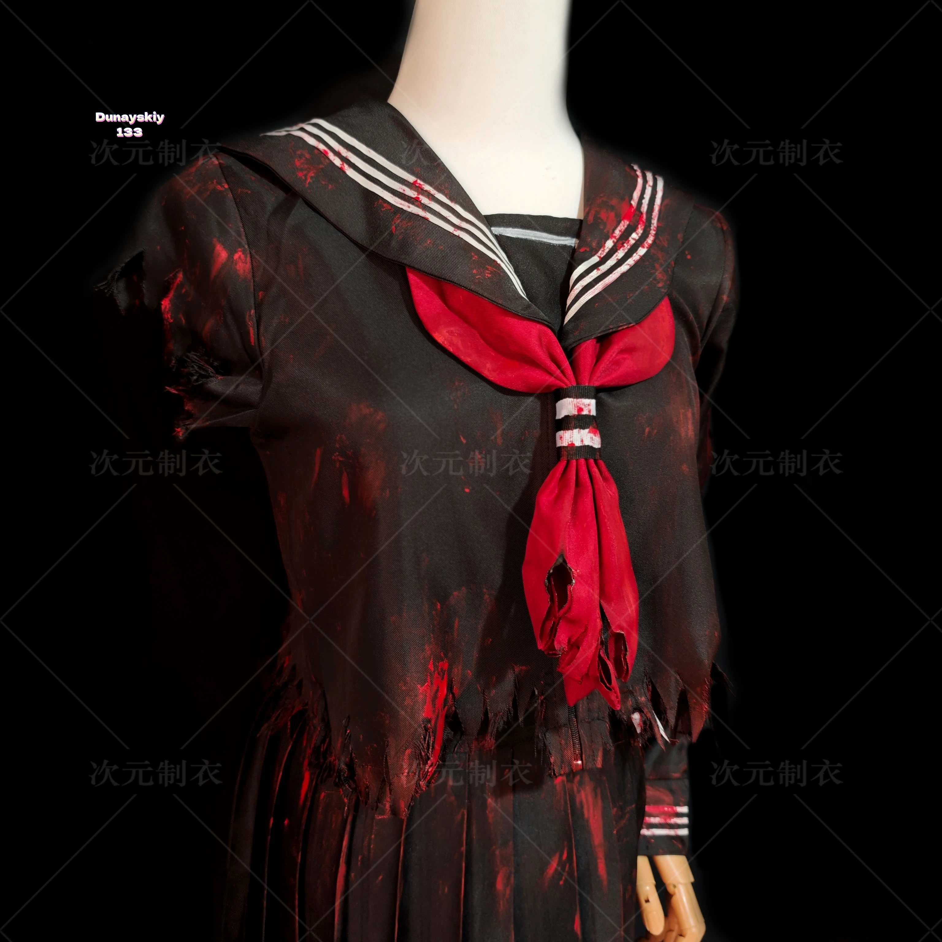 Hinako Shimizu JK Cosplay Costumes Wig Fox Mask Shoe Prop Silent Handmade Vintage Battle Damaged Horror Halloween Props