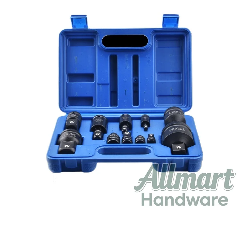 Picture 6: Pneumatic to Square Air Impact Adapter, Black Surface Finish, Electric Wrench Socket Quick-Change Conversion Tool Set