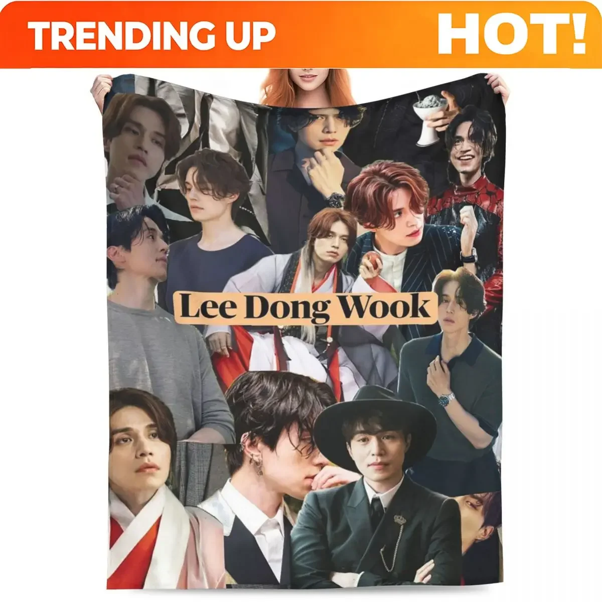 Custom Lee Dong Wook Blanket Flannel Sofa Throw Blanket Portable Throw Blankets For Couch Bedding Travel Throws Bedspread Quilt