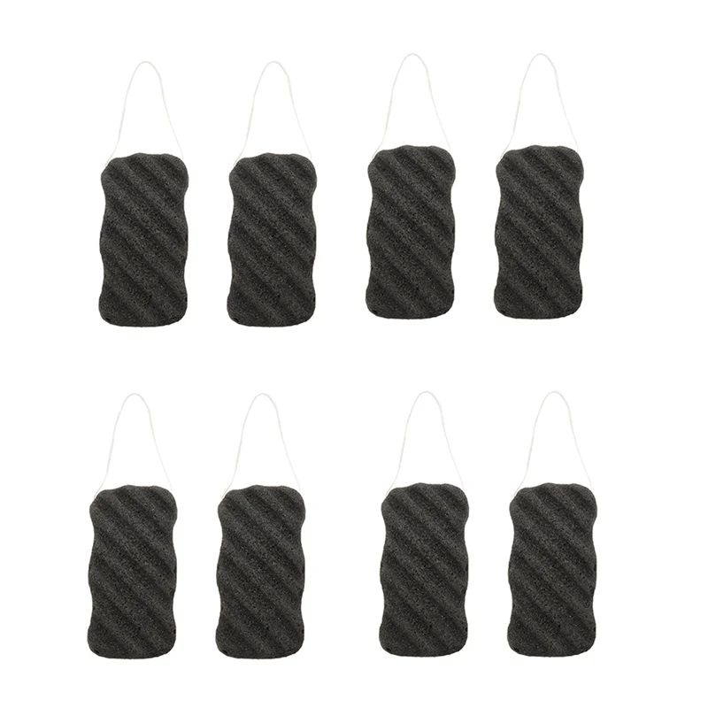 Набор губок Konjac HIM-4X с активированным бамбуковым углем — губка для лица, губка для глубокого очищения для ухода за кожей