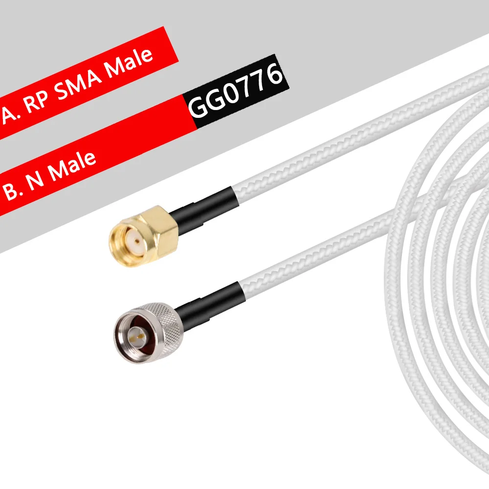 RP-SMA Male to N Male Plug Connector RF Coaxial Jumper Cable FME Extension Cord for 3G Modem 10CM 15CM 20CM 30CM 50CM