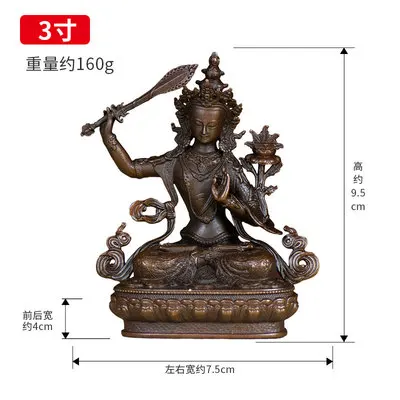 14PCS  bronze Buddha statue Amitabha Guanyin Green Tara HOME shrine Efficacious size 10CM TALL