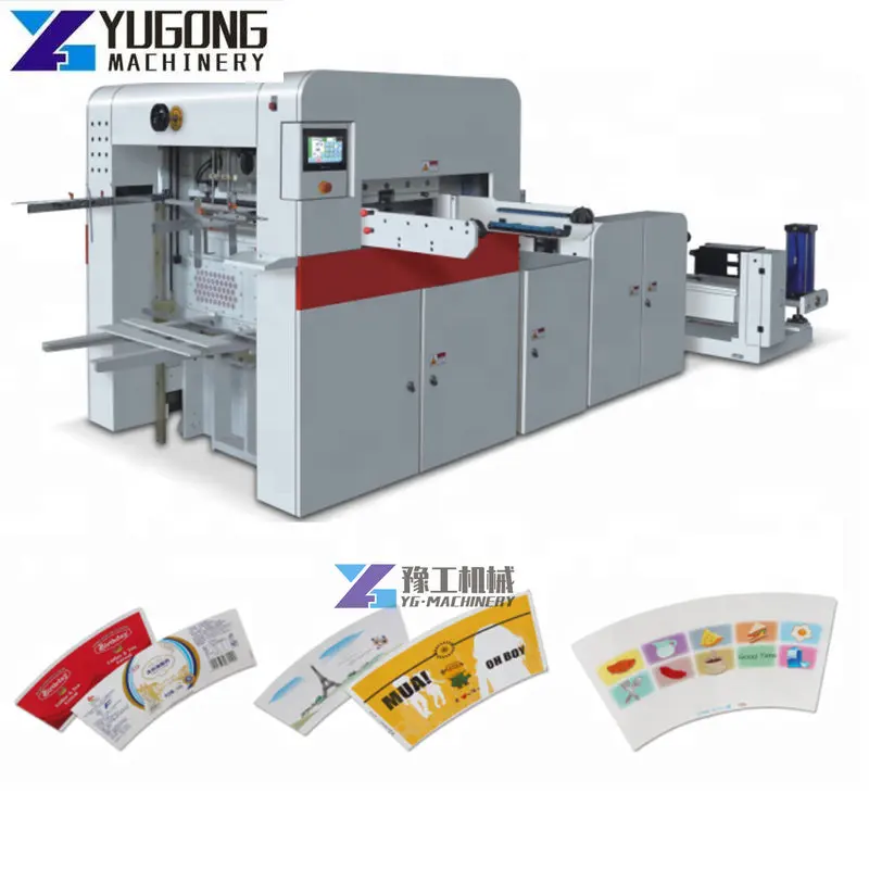 Automatic Roll Paper Cup Punching Die Cutting Machine Popcorn Cup Making Machine Paper Bucket Making Machine Paper Cup Printing