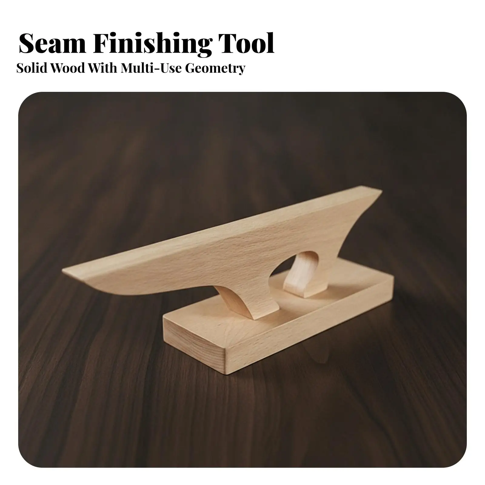 Quilting Press with Wooden Base Wood Quilting Pressing Tool Compact Textile Flattening Tool for Quilters, Sewers, Sewing Room,