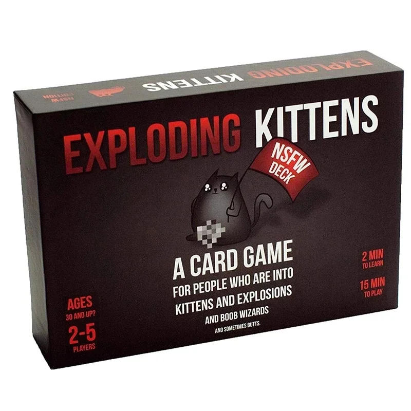 Black explosive kitten family gatherings, board games, fun adult and children\'s toy card games, suitable as holiday gifts