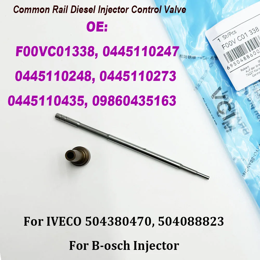 F00VC01338 For IVECO 504380470 504088823 0445110247 0445110248 0445110273 0445110435 09860435163 Common Injector Control Valve