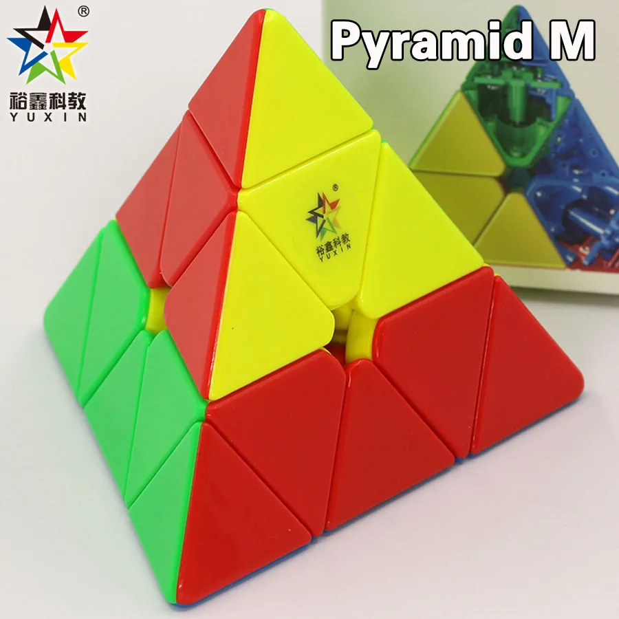 YuXin Magic Cubes Little Magic Pyramid 3x3 M  Magnetic Pyramorphix Magnet Cubos Mgico Professional Magic Tower Puzzle Smart Game