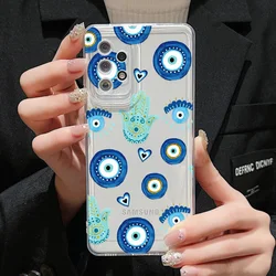 Evil Eye Case For Samsung A55 5G A54 A35 A34 A33 A15 A14 A13 A52 A32 A25 A24 A23 A22 A12 A51 A50 A05s A04E A12 Silicon Covers