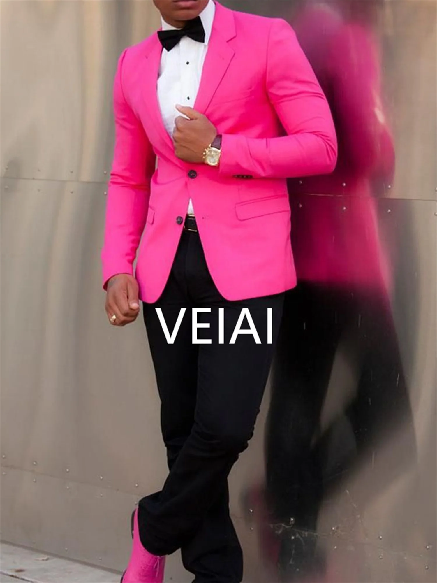 تخصيص رفقاء الدخان بدل زفاف سهرة حفلة موسيقية الساخن الوردي أنماط مخصص أفضل الرجال الدعاوى العريس البدلات الرسمية (سترة + بنطلون + ربطة عنق) #6