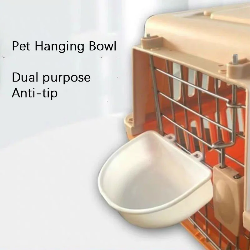 Pet Hanging Bowl Dual Purpose Anti-tip Pet Hanging Bowl Cat Dog Food Bowl Portable Pet Food Drinking Bowl