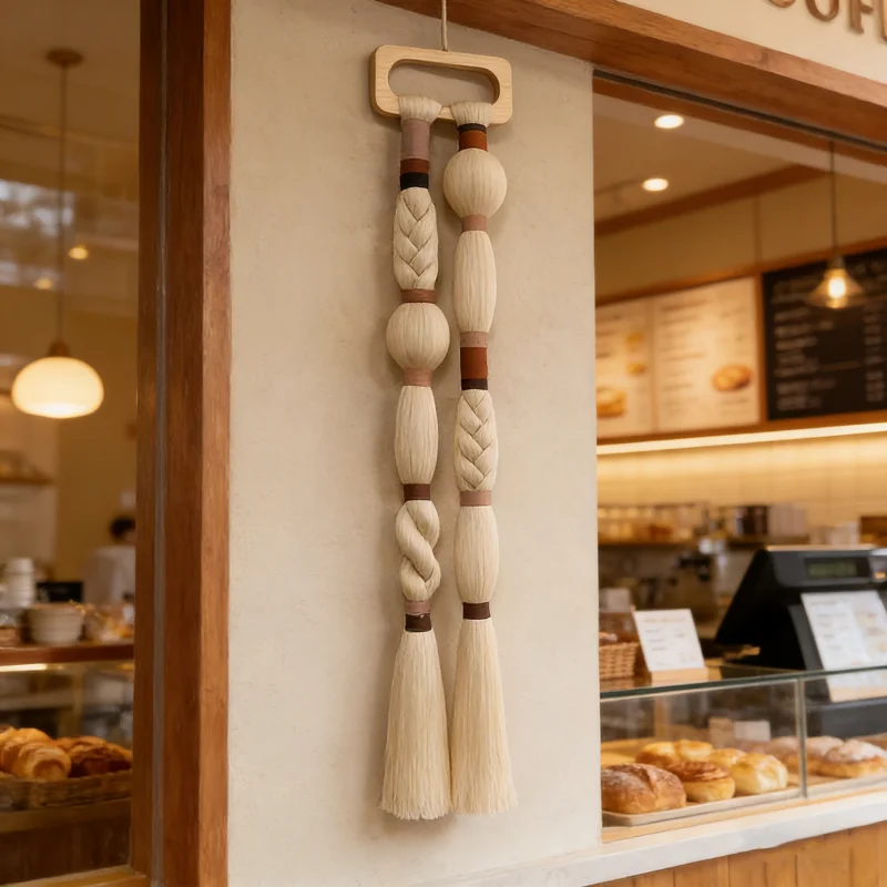 Unique Handmade Macrame Wall Art Cotton Rope Braided Tassel Boho Woven Tapestry for Home Hotel Coffee Shop Decoration