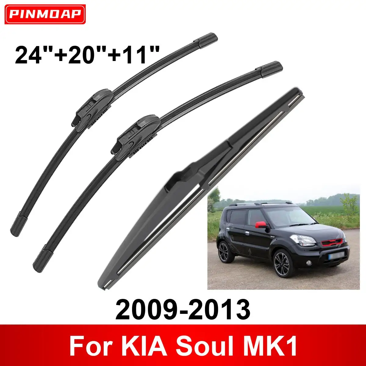 1/2/3/4/6PCS Auto Wischer Für KIA Soul MK1 2009-2013 vorne Hinten Wischer Klingen Pinsel Auto Zubehör 2009 2010 2011 2012 2013