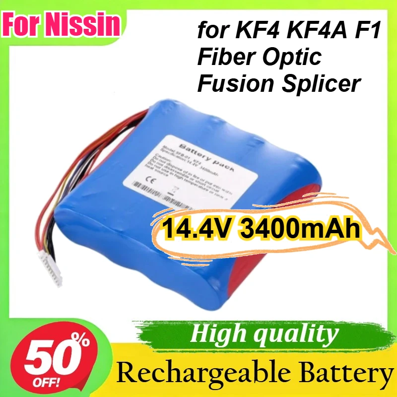 

Сменная литий-ионная батарея 14.4В 3400мАч для сварочного аппарата оптоволокна Nissin KF4 KF4A F1
