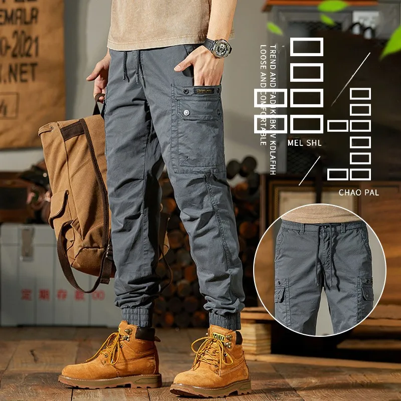 

Pure Cotton Men's Casual Pants Autumn New Sle Lightweight Luxury Not Piy about Body ape Youthful Trousers for Men
