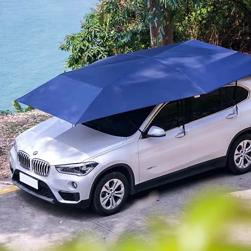 

Car Hail Snow Protection Parking Shade Umbrella Automatic Wireless Remote Control UV Protection 90% Universal Fit Oxford Fabric