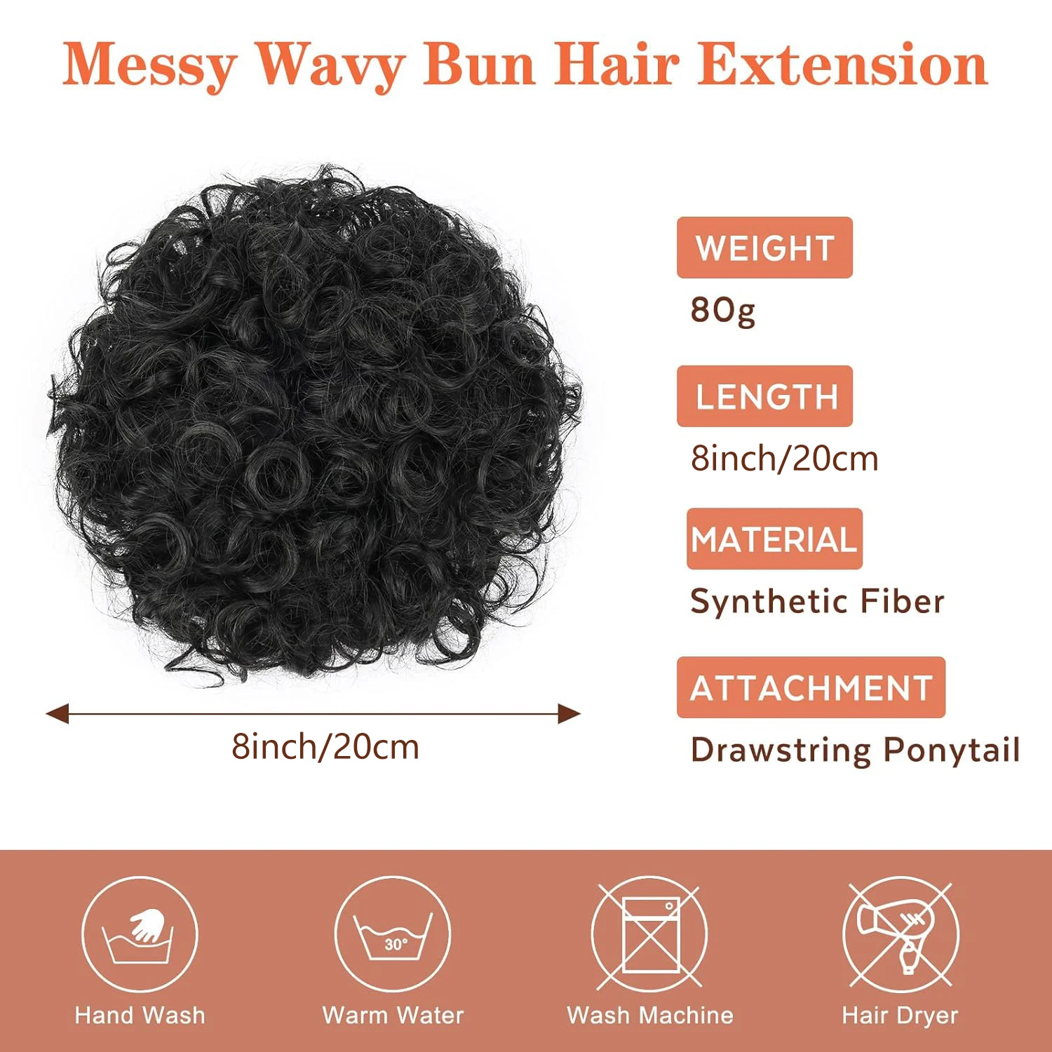 Rommelig Golvend Broodje Haarstukken voor Vrouwen Kort Krullend Trekkoord Paardenstaart Opgestoken Haar Broodje, 1 STKS Grote Dikke Krullend Synthetisch Haar Broodje