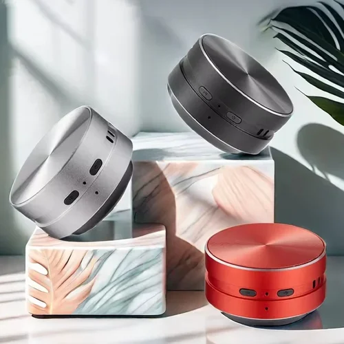 Nuevo Mini altavoz portátil de conducción ósea con Bluetooth, Audio estéreo con vibración, altavoces inalámbricos TWS digitales más pequeños con Radio FM